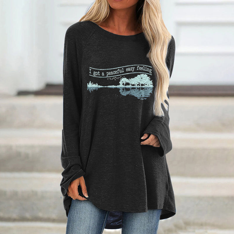 I Got A Peaceful Easy Feeling Printed Loose Women's T-shirt