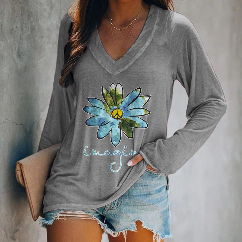 Imagine Printed Peace Logo T-shirt