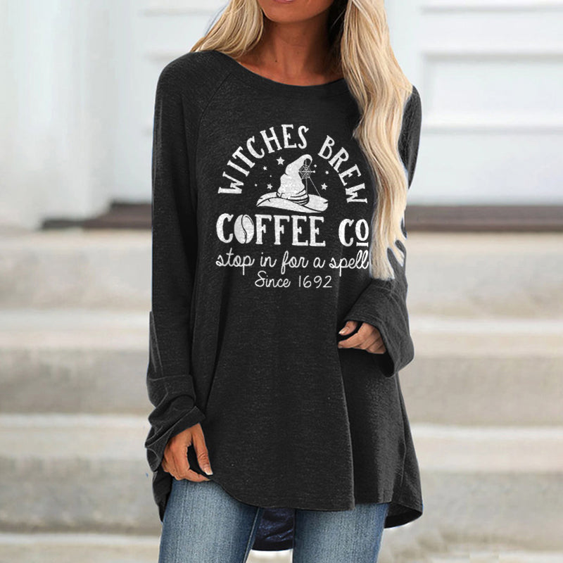 Witches Brew Coffee Co Printed Loose Women's T-shirt