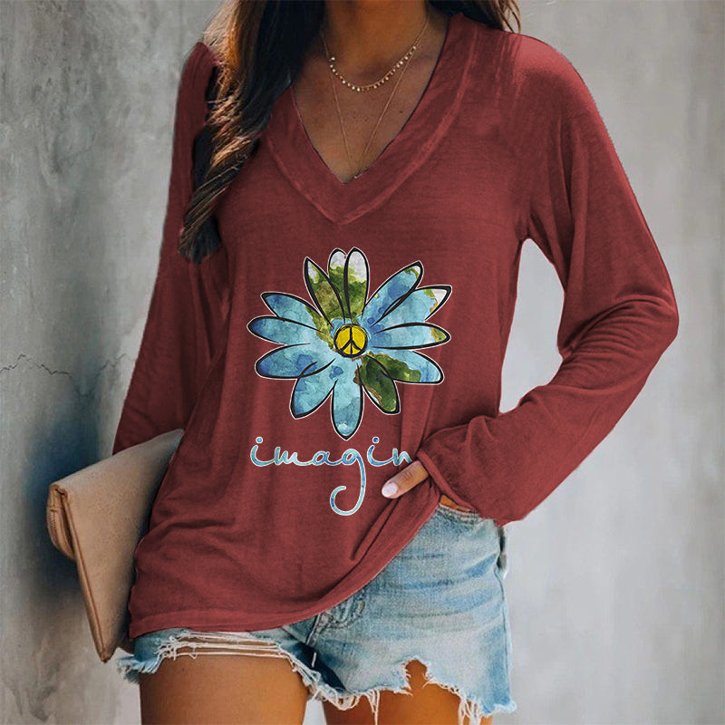 Imagine Printed Peace Logo T-shirt