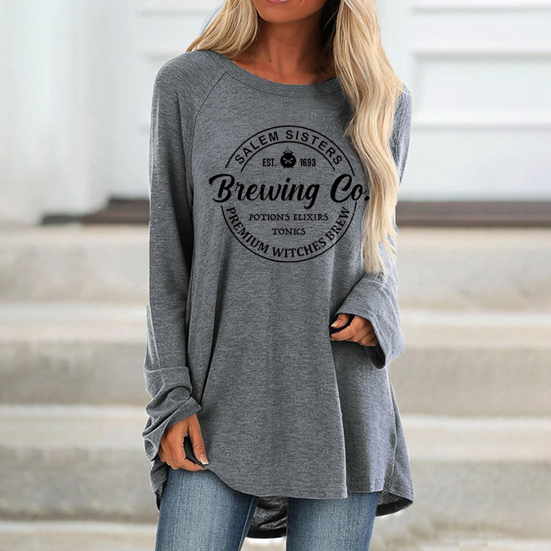 Salem Sisters Brewing Co Printed Casual Women's T-shirt