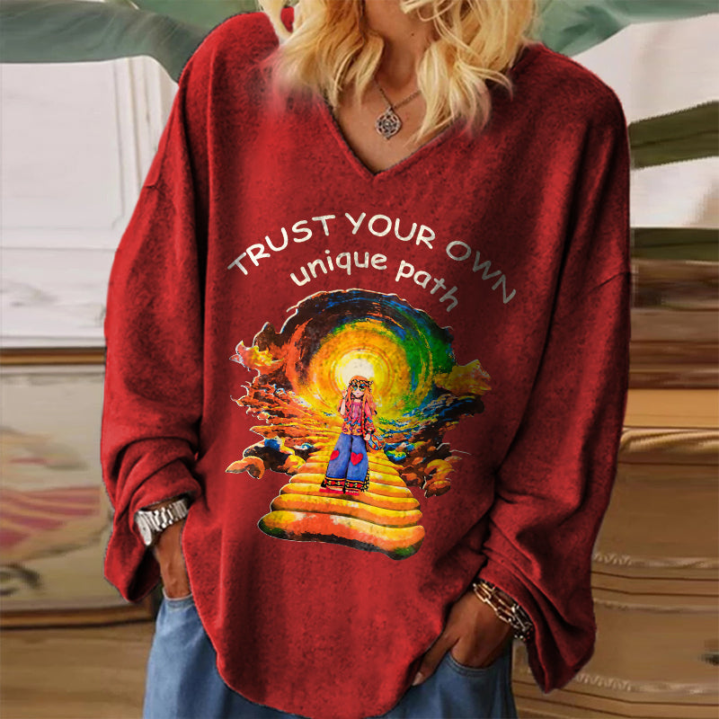 Trust Your Own Unique Path Women Long Sleeve Shirts