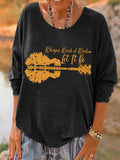 Oversized Women's Let It Be Hippie Long Sleeves Top