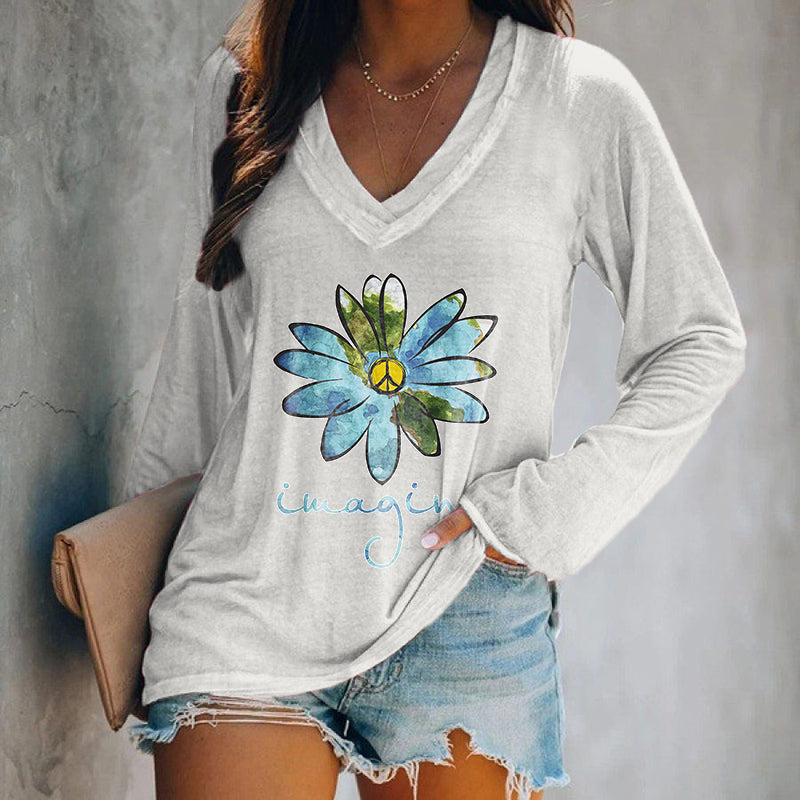 Imagine Printed Peace Logo T-shirt
