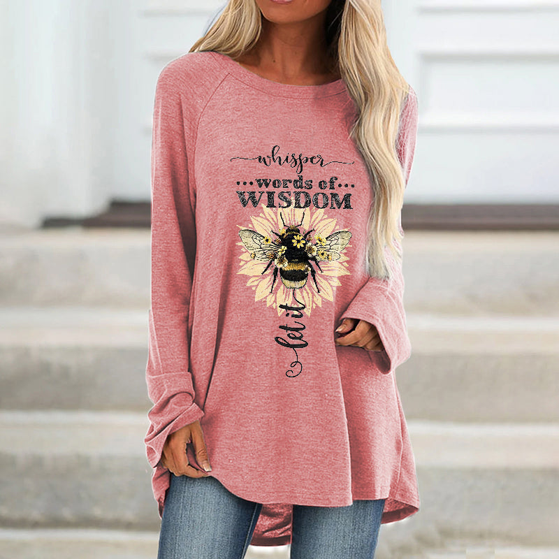 Whisper Words Of Wisdom Printed Graphic Women's Tees
