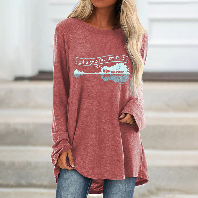 I Got A Peaceful Easy Feeling Printed Loose Women's T-shirt