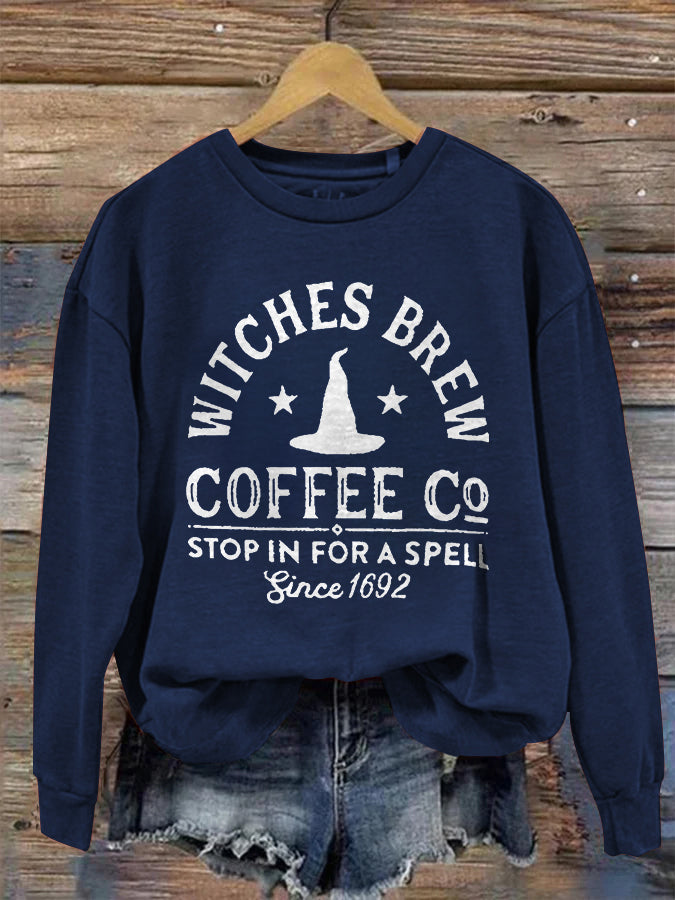 Witches Brew Coffee Co Stop In For A Spell Since 1692 Printed T Shirt