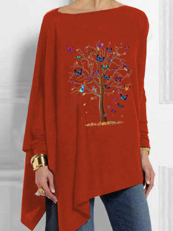 Butterflies Tree Women's Plus Size Tops