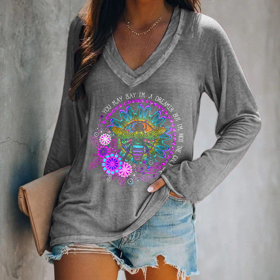 You May Say I'm A Dreamer But I'm Not The Only One Printed Women's T-shirt