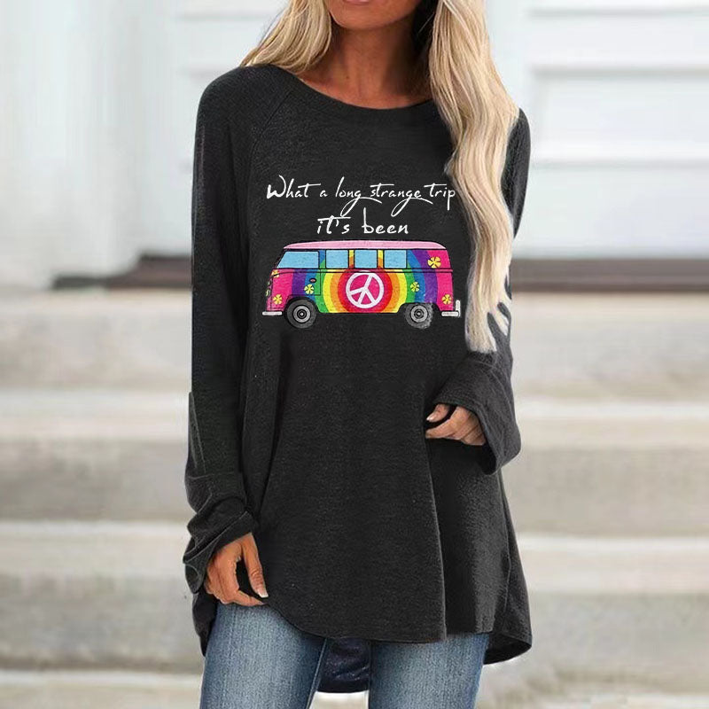 What A Long Strange Trip Printed Women's T-shirt
