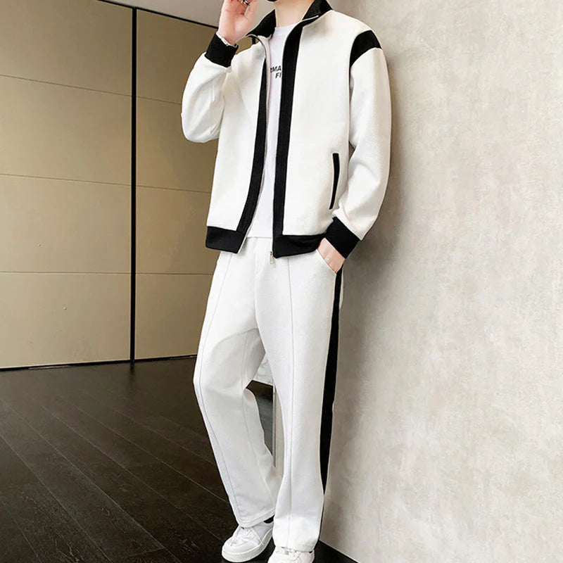 Men's Outfit Casual 2 Piece Contrast Sports Jogging Tracksuits Set（50% OFF）