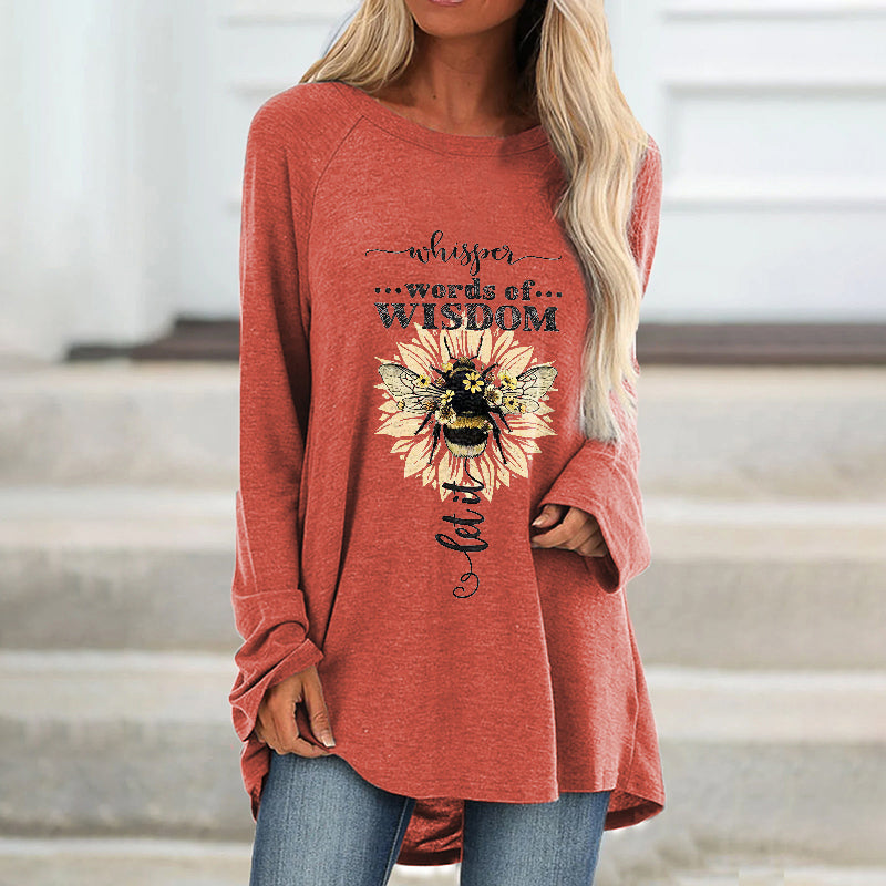 Whisper Words Of Wisdom Printed Graphic Women's Tees