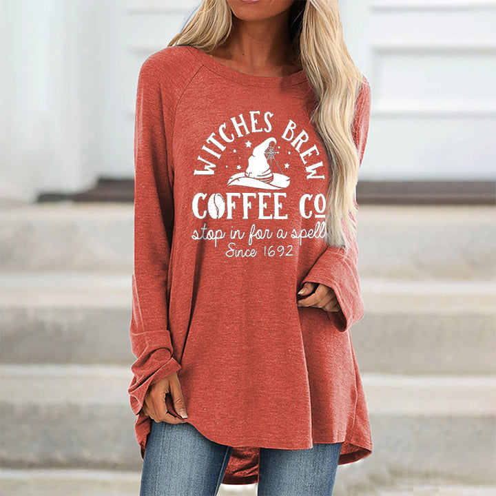Witches Brew Coffee Co Printed Loose Women's T-shirt