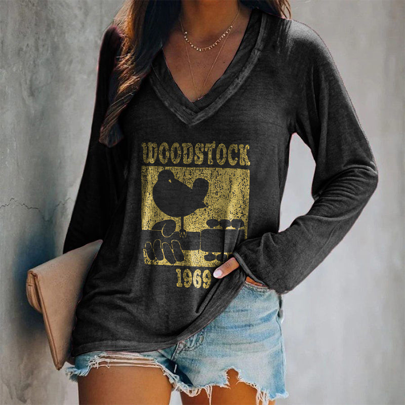 Woodstock 1969 Printed Women's T-shirt