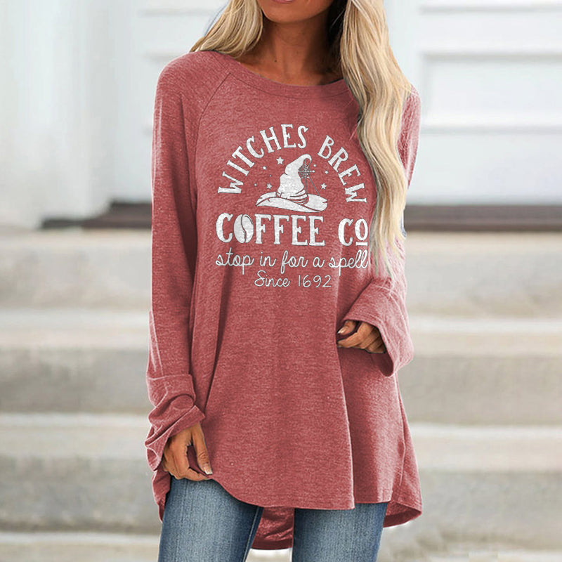 Witches Brew Coffee Co Printed Loose Women's T-shirt
