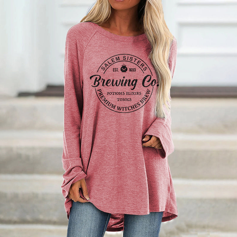 Salem Sisters Brewing Co Printed Casual Women's T-shirt